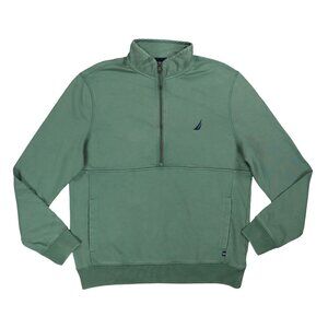 Nautica Half Zip Pullover w/Kangaroo Pocket Solid Color Men's Sweatshirt M NWT